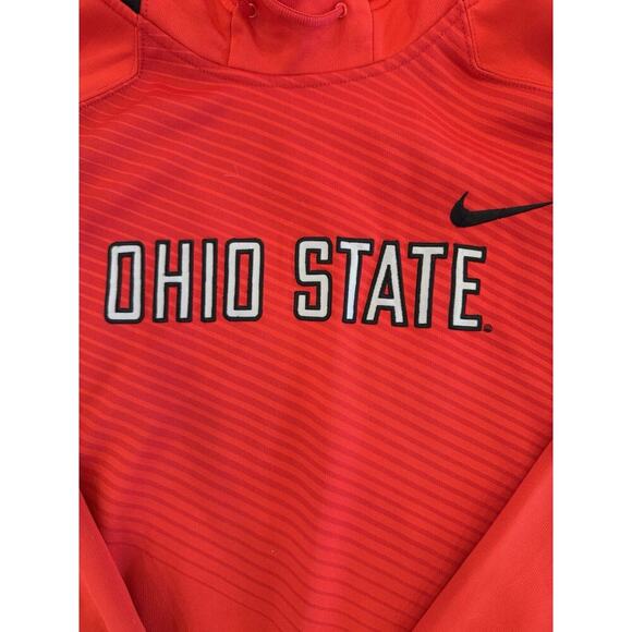 Ohio State Buckeyes Nike Elite Therma-Fit Red Black Hooded Sweatshirt Hoodie XXL - Picture 2 of 3
